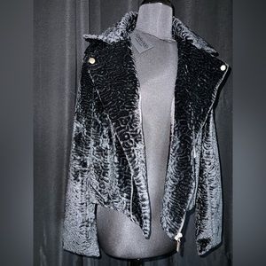 Foxblood “On the Prowl” Faux Fur Moto Jacket